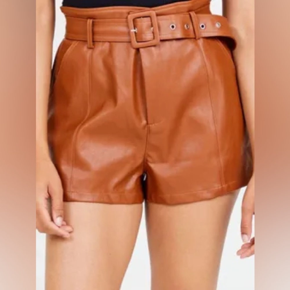 Altar’d State Scarlotte Faux Leather High Waisted Shorts